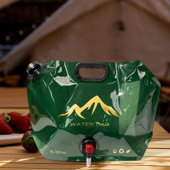 CasaChic Portable Folding Water Bag, Large Capacity Soft Storage for Hiking Camping, Food Grade HDPE, Leakproof Spigot, Outdoor Emergency Use