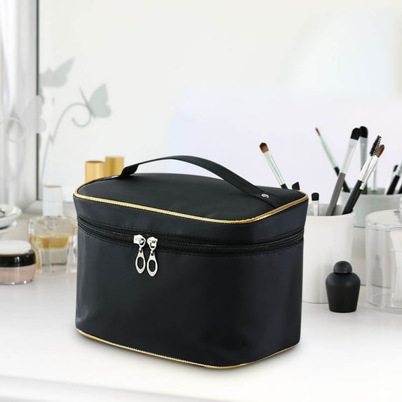 CasaChic Portable Makeup Bag, Large Capacity Exquisite High-end Travel Storage Box - Wash Bag with Pocket Design & Smooth Zipper for Daily Use and Travel