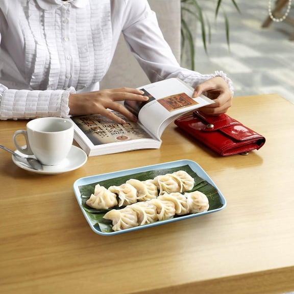 Rectangular Plates Hot Pot Barbecue Plastic Sausage Plates, Large Capacity Food Tray for Fruit, Snacks, and Meals, Easy to Clean, Durable for Kitchen Use