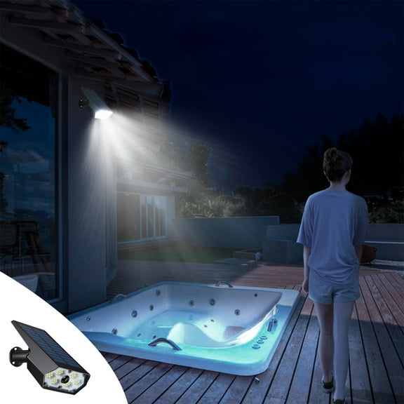 CasaChic Simulation Surveillance Fake Camera Light, Solar Motion Sensor, 42 LED, 3 Modes, IP55 Waterproof, Outdoor Security Light for Garden Garage