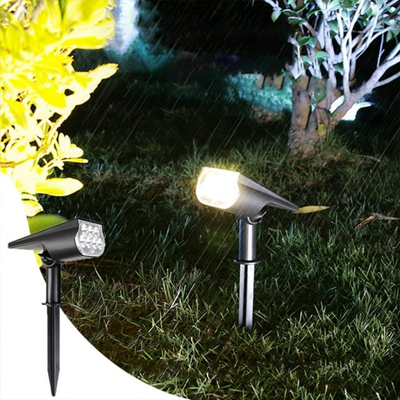 CasaChic Solar Spotlight Outdoor, High-Brightness LED Lamp IP65 Waterproof, 1200mAh Battery 20% Conversion Rate, 2 Installation Options Auto On/Off, Garden Yard Decor Lighting