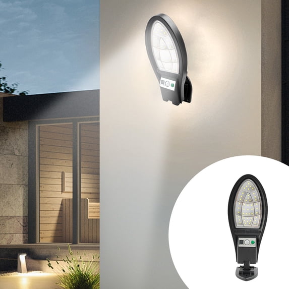 CasaChic Solar Street Lights for Outdoor Use, Wireless Motion Sensor, 3 Modes, Solar-Powered, High Brightness for Garden, Yard, Pathways, and Security Lighting, Easy Installation with Wall Mount