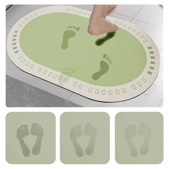 CasaChic Super Absorbent Non-Slip Rubber Backing Washable Bath Mat, for Shower Room & Bathtub Front