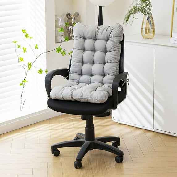 CasaChic Tufted Nylon-Spandex Floor Cushion, 17.72x33.46in High-Resilience Foam Seat Pad with Non-Slip Backing, Multi-Purpose for Living Room, Tatami, Office & Recliner Chairs