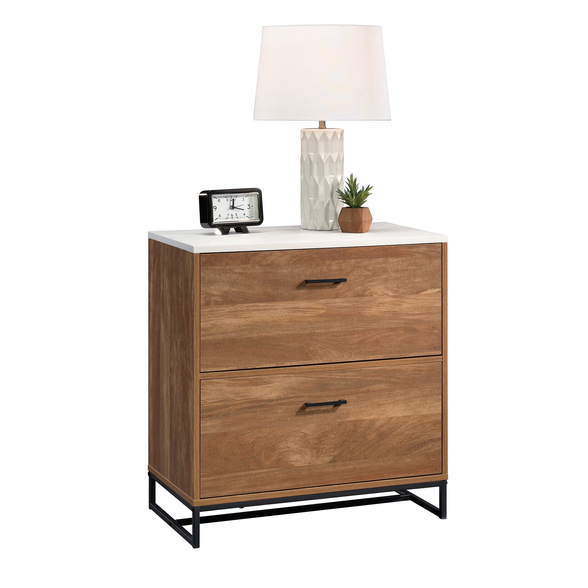 Sindoori Mango 2-Drawer Lateral File Cabinet with White Top