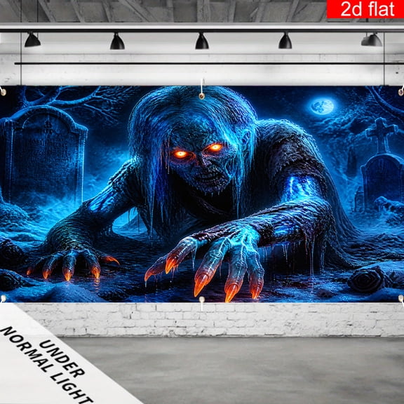 CasaVelle 3x5ft Halloween Backdrop Polyester Zombie Graveyard Horror Scene Photography Background