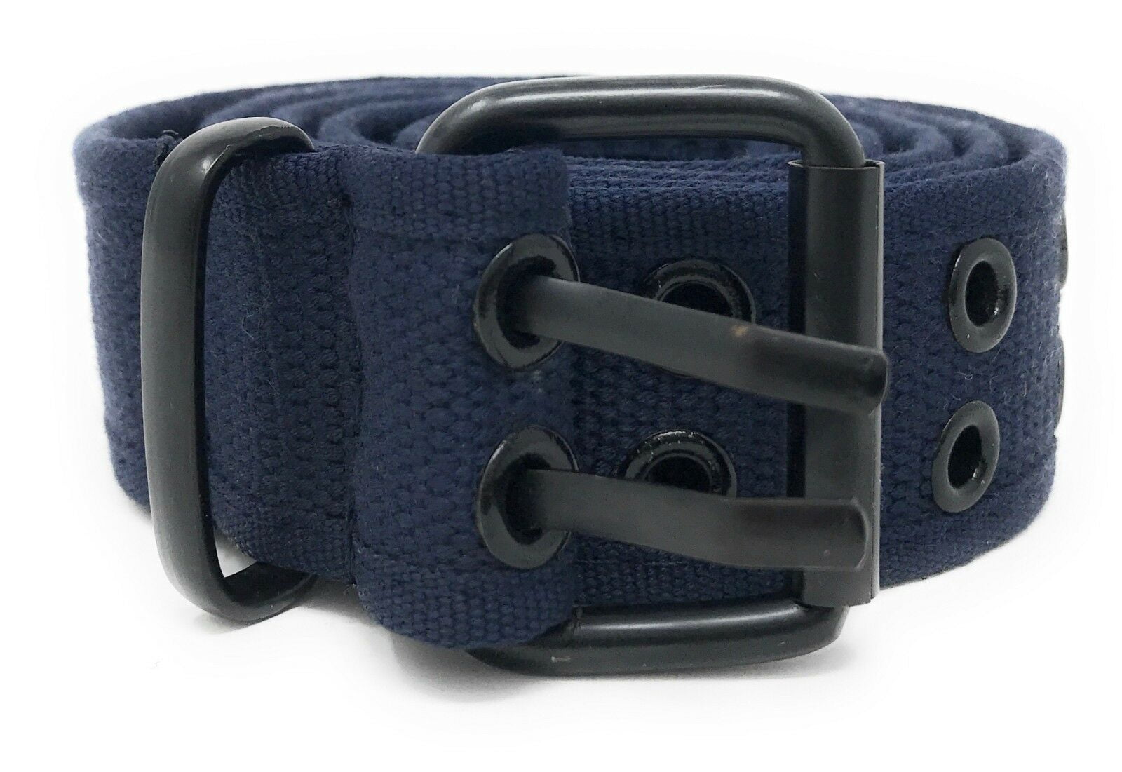 CTM Kids Hole Roller Buckle Canvas Belt, Xlarge, Navy