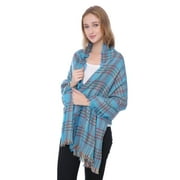 Casaba Womens Relaxed Winter Long Blankets Scarves Scarf Plaid