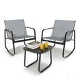 thumbnail image 1 of Casabay 3-Piece Outdoor Courtyard Furniture Set with Patio Chairs & Coffee Table, All Weather Outdoor Seating Breathable Fabric for Yard, Pool, Lawn, Light Gray, 1 of 7
