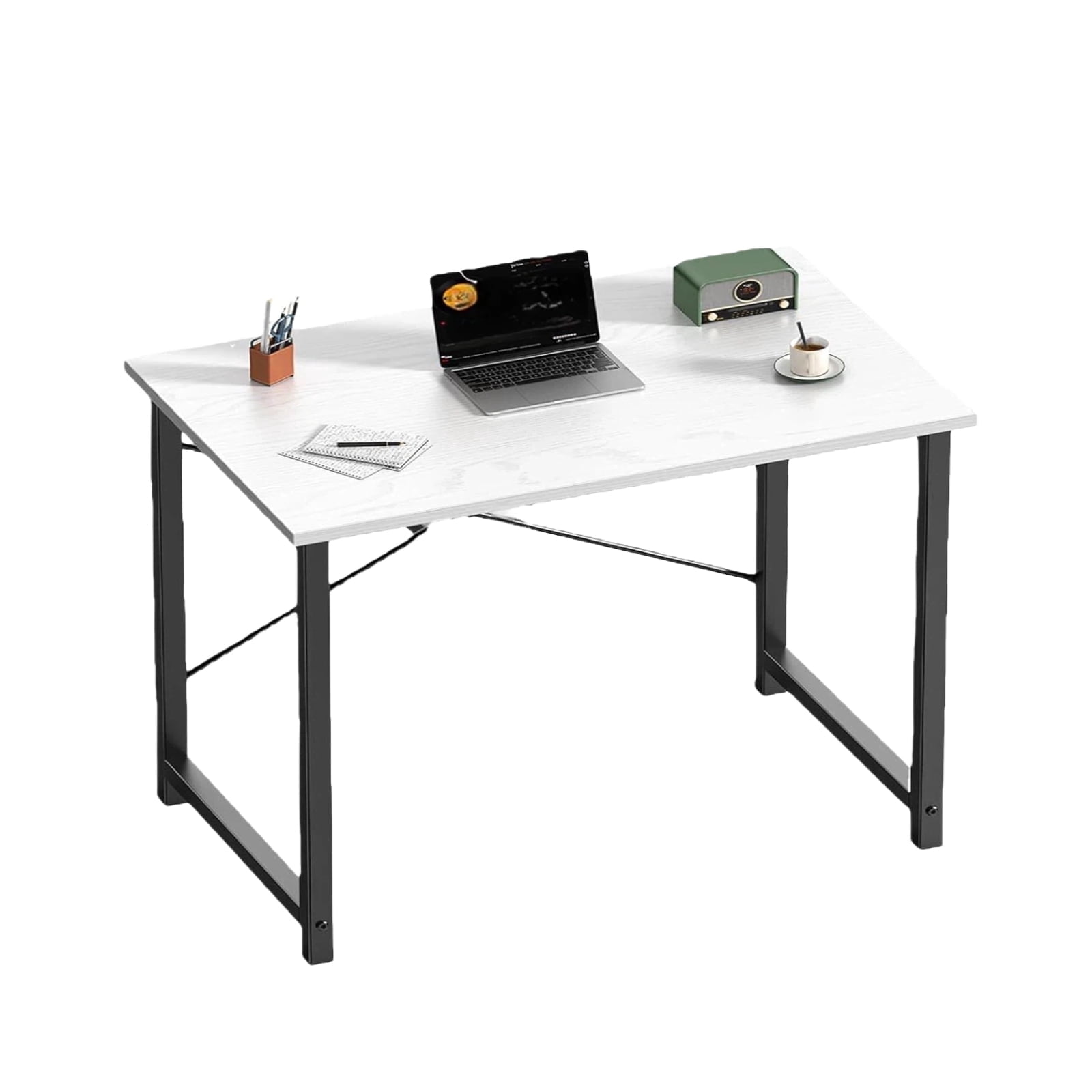 Casabay 40 Inch Computer Desk Home Office Desk with X-Shaped Metal ...
