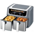 thumbnail image 1 of Casabay Dual Basket Air Fryer, 9.5 Qt Large Capacity Oven, 10-in-1 Functions, 1700W Touch Screen Dual Zone Temperature Control & Timer for Baking, Roasting, Reheating, Gray, 1 of 8