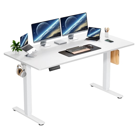 Casabay Electric Height Adjustable Standing Desk, 40"x24" Sit-to-Stand Desk Ergonomic Rising Computer Table for Home Office