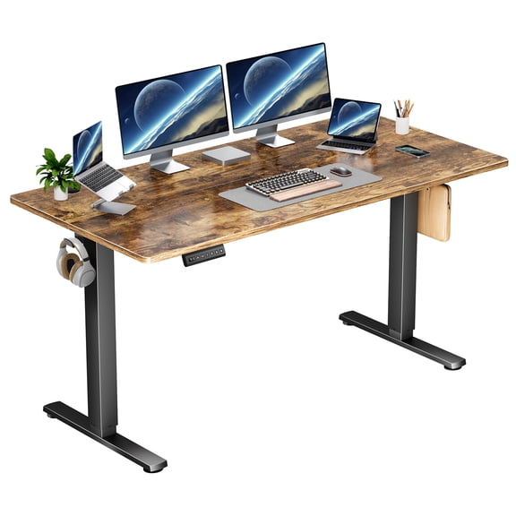 Casabay Electric Height Adjustable Standing Desk, 40"x24" Sit-to-Stand Desk Ergonomic Rising Computer Table for Home Office