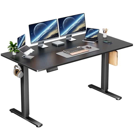 Casabay Electric Height Adjustable Standing Desk, 48"x24" Sit-to-Stand Desk Ergonomic Rising Computer Table for Home Office