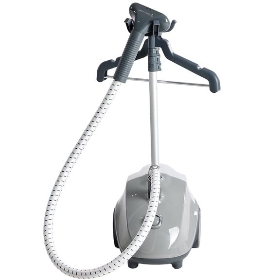Casabay Standing Garment Steamer for Clothes, 1500W Steam Ironing Machine with Wheels, Adjustable Telescopic Stand & 1.7L Water Tank, Gray