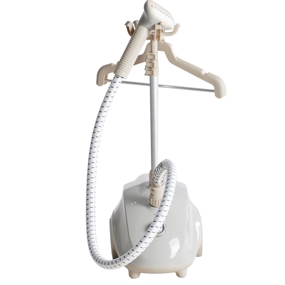 Casabay Standing Garment Steamer for Clothes, 1500W Steam Ironing Machine with Wheels, Adjustable Telescopic Stand & 1.7L Water Tank, Light Gray