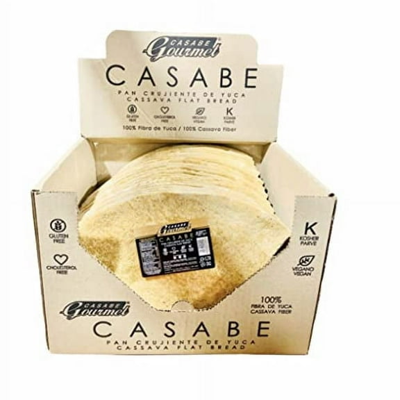 Casabe Gourmet Flat Cracker - 16 Pack/3.52Kg Natural Flavor, Original from Venezuela