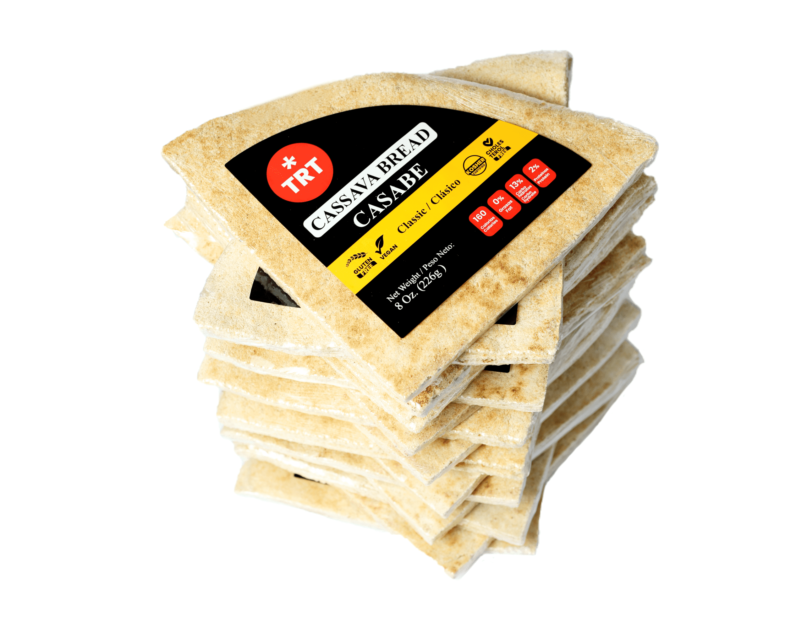 Casabe TRT Cassava Bread Natural Flavor - 15 Pack (220gr/7.76oz Each)