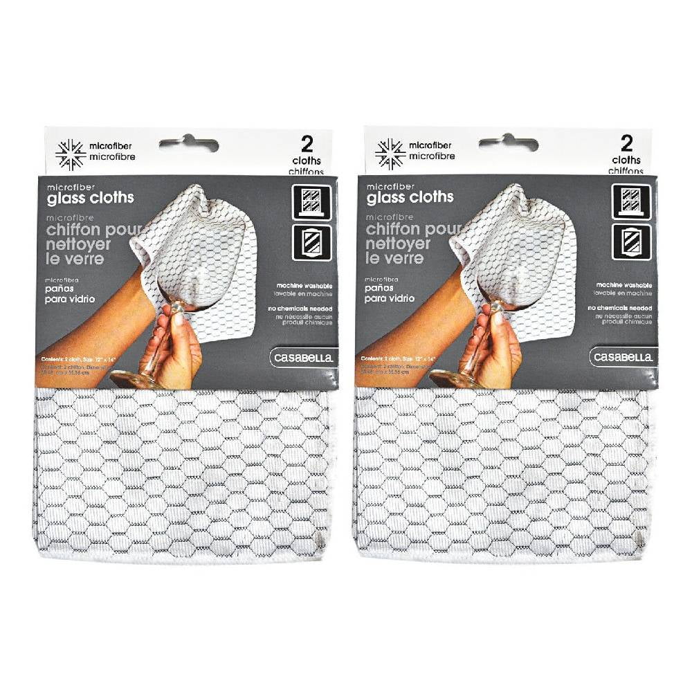 Casabella Microfiber Stainless Steel Cloth 2 Pack