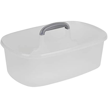 Casabella Plastic Multipurpose Cleaning Storage Caddy With Handle, 1.5-Gallon, Clear