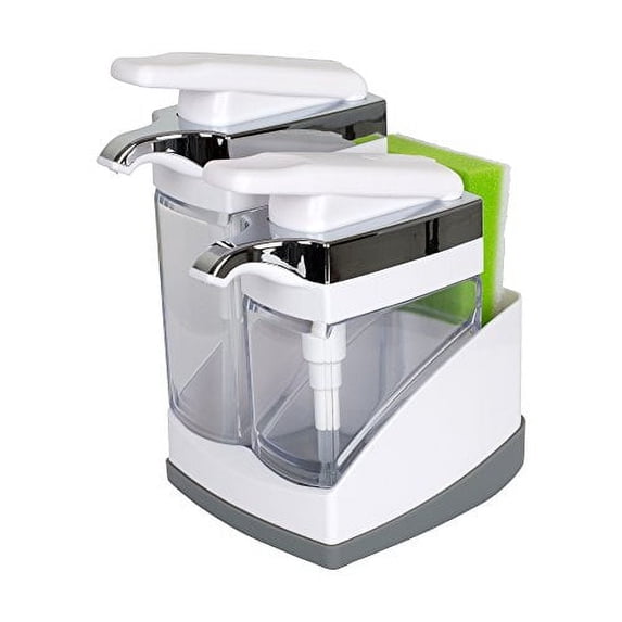 Casabella Sink Sider Duo with Sponge, Dish and Hand Soap Dispenser