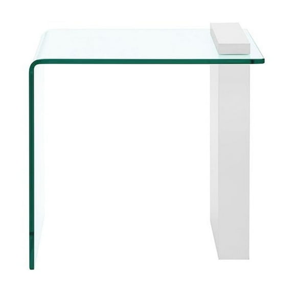 Casabianca Furniture Modern Buono Engineered Wood End Table in White