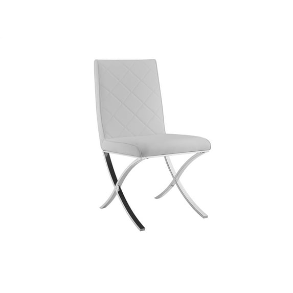 Casabianca Furniture Modern Loft Faux Leather Dining Chair in White