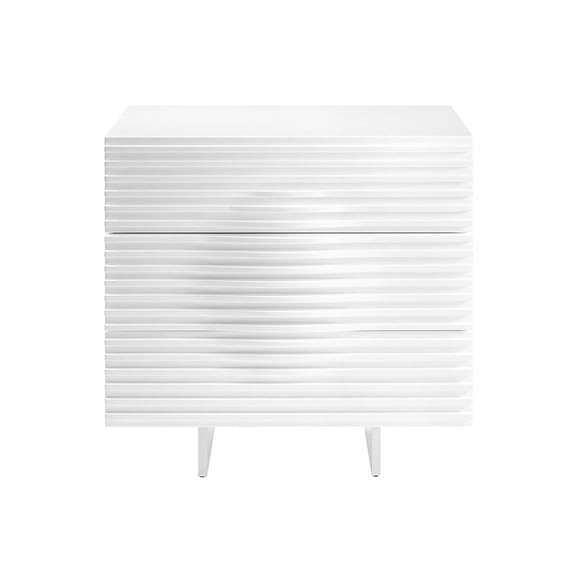 Casabianca Furniture Modern Moon Engineered Wood Dresser in White