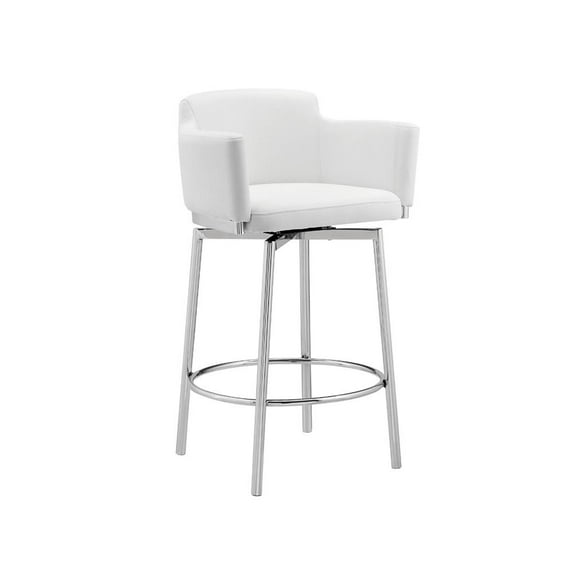Casabianca Furniture Modern Suzzie Faux Dining Chair in White