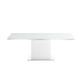 thumbnail image 1 of Casabianca Furniture Bianca Glass Top Dining Table in White, 1 of 3