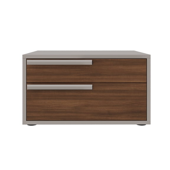 Casabianca Home Carter Left Nightstand in Walnut-Taupe Matte