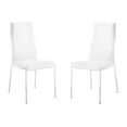 thumbnail image 1 of Casabianca Home Firenze Set of 2 Polyurethane Leather Dining Chairs - White, 1 of 5