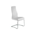 thumbnail image 1 of Casabianca Home Florence Set of 2 Grain Leather Dining Chairs - White, 1 of 4