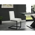 thumbnail image 1 of Casabianca Home Fontana Set of 2 Polyurethane Leather Dining Chairs-Black/White, 1 of 5