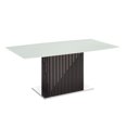 thumbnail image 1 of Casabianca Home Moon dining table with gray oak base and rectangular white top., 1 of 2