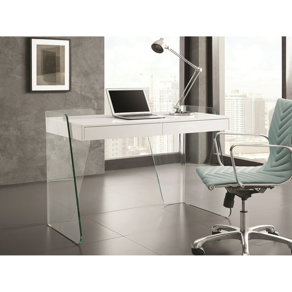 Casabianca Modern Archie Engineered Wood Office Desk in White