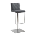 thumbnail image 1 of Casabianca Modern Loft Stainless Steel Adjustable Bar Stool in Gray, 1 of 4