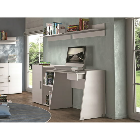 Casabianca Modern Marco Engineered Wood Italian Office Desk in White