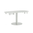 thumbnail image 1 of Casabianca Modern Thao Glass Extendable Dining Table in White, 1 of 3