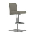 thumbnail image 1 of Casabianca Modern Vittoria Leather Italian Adjustable Bar Stool in Taupe, 1 of 2