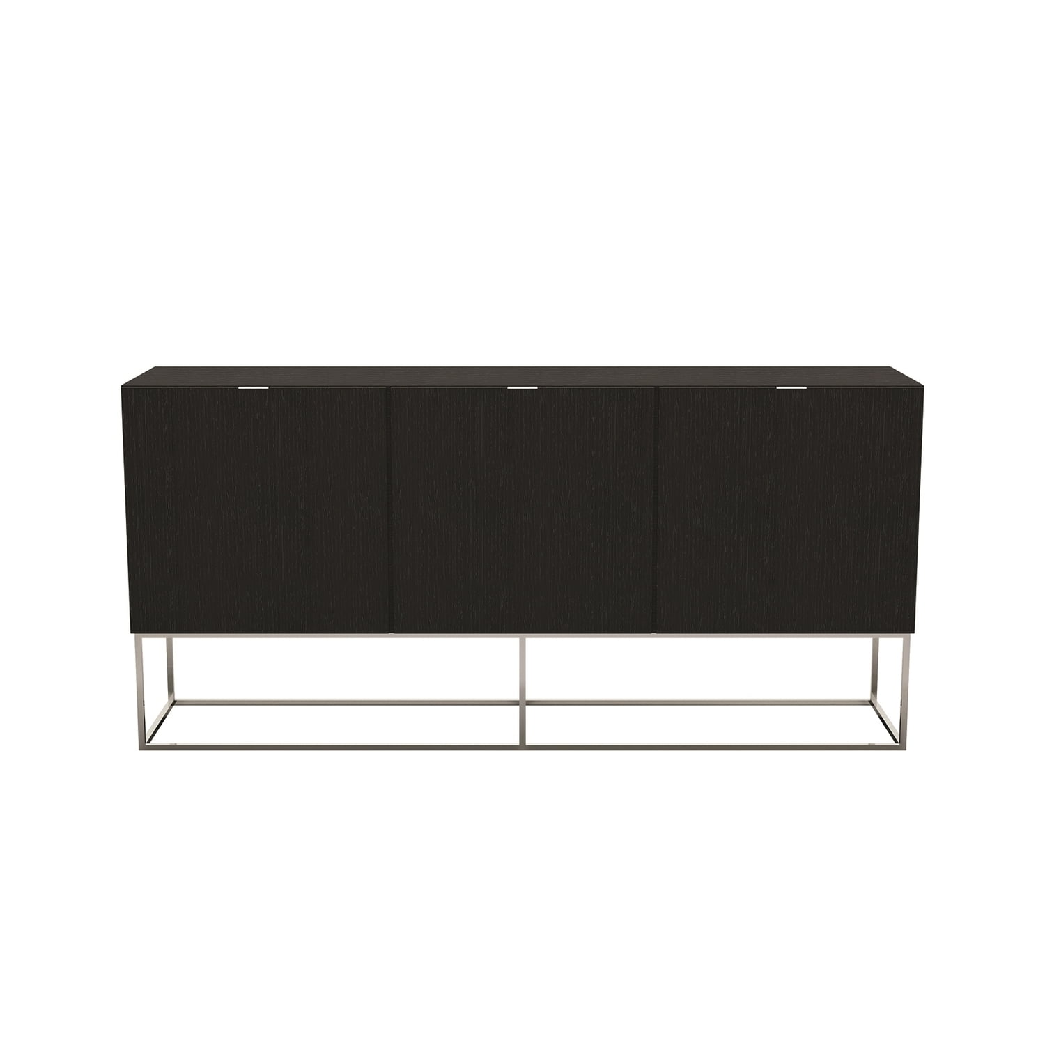 Vizzione Dark Gray Oak and Stainless Steel Buffet Server