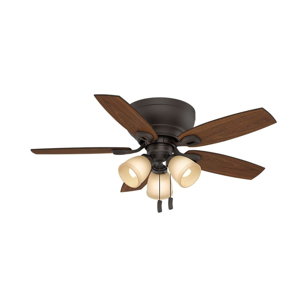Maiden Bronze 44" Low Profile Ceiling Fan with Lighting