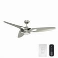thumbnail image 1 of Casablanca 53469 60 in. Inez Brushed Nickel Damp Rated Ceiling Fan with LED Light Kit & Wall Control - 3 Blade, 1 of 1