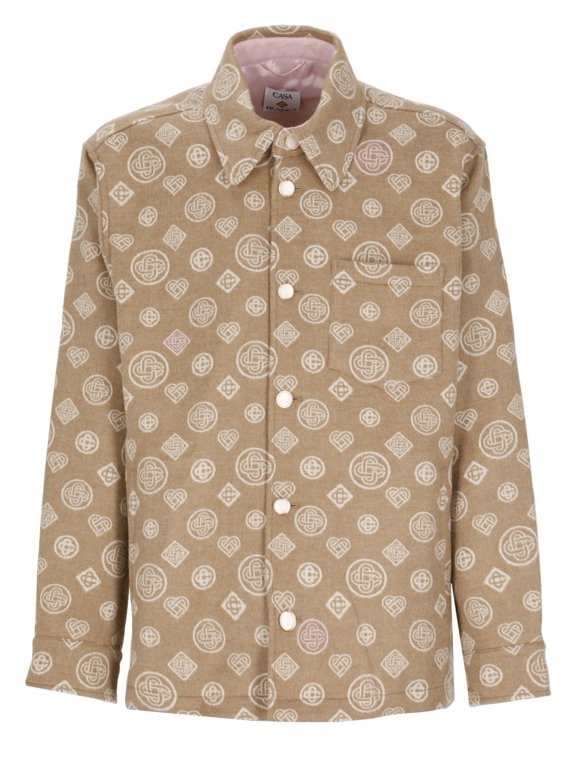 Brown Monogram Wool Jacket (Men's)