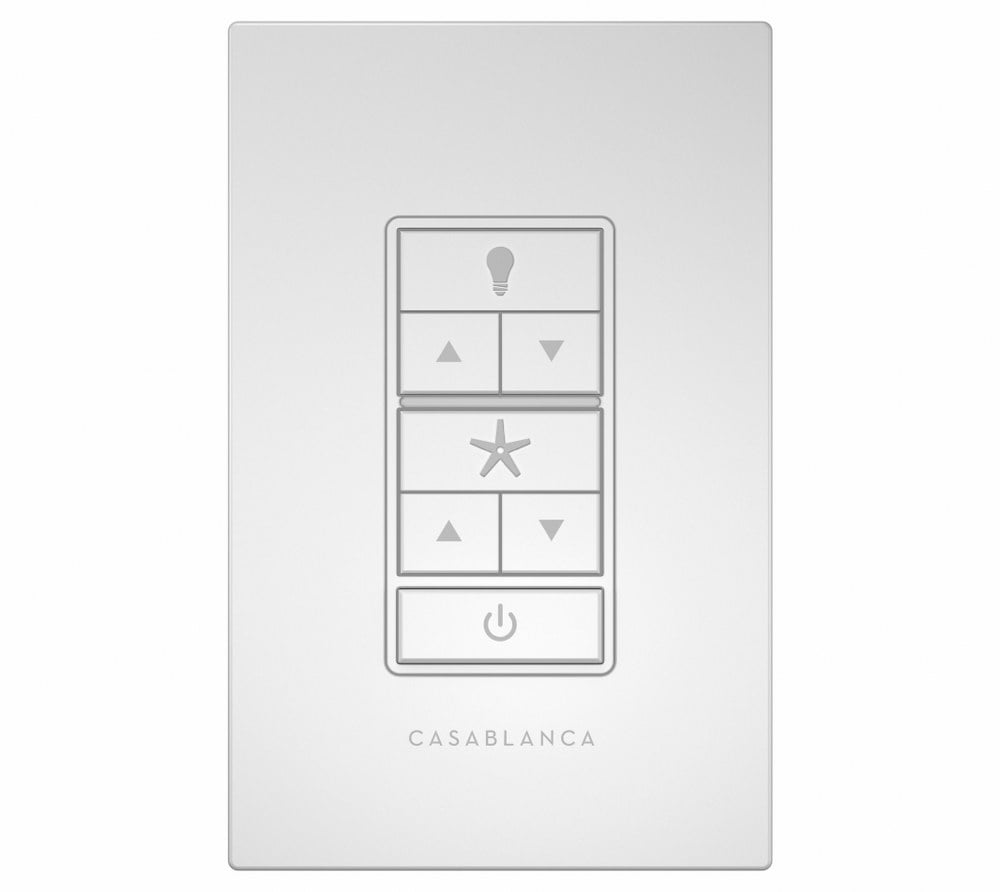 White Universal Ceiling Fan and Light Wall Control