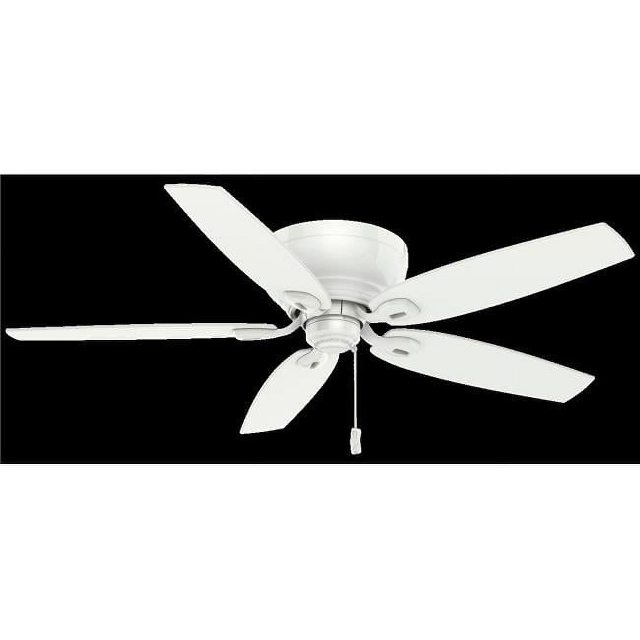 Snow White 54-inch Low Profile Ceiling Fan with 5 Blades