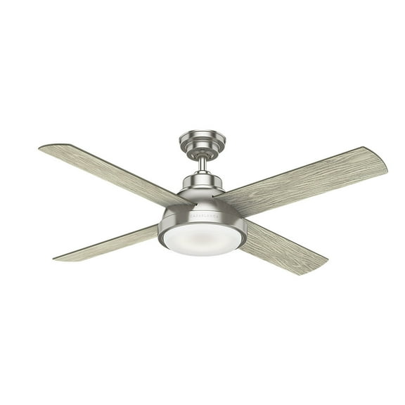 59433-Casablanca Fans-Levitt - 4 Blade 54 Inch Ceiling Fan with Wall Control in Casual Modern Style and includes 4 Motor Speed settings-Brushed Nickel