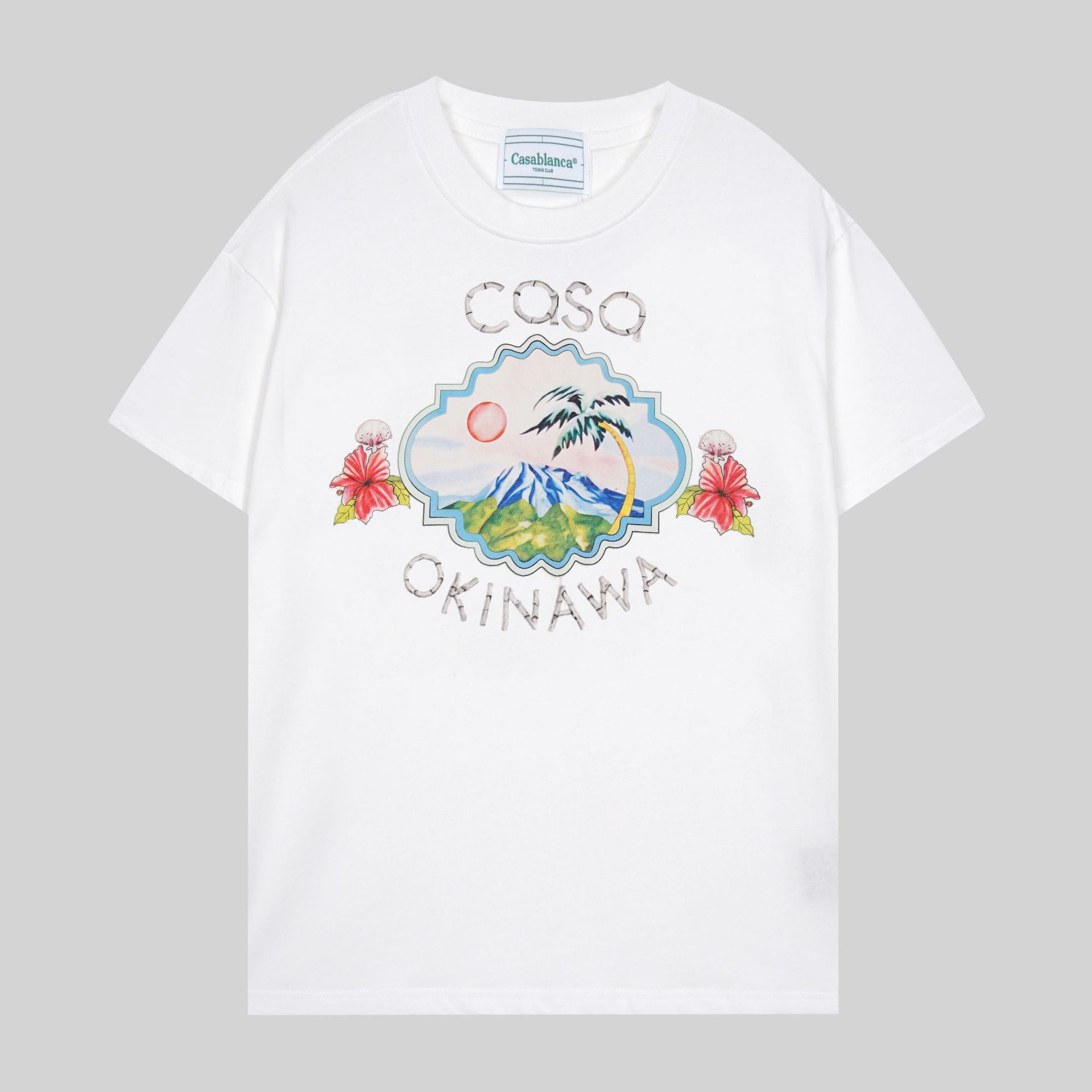 ■Casablanca■大人気 プリント Tシャツ 国内発送 すぐ届く Casablanca Fashion Print Short Sleeve T-Shirt High-Quality