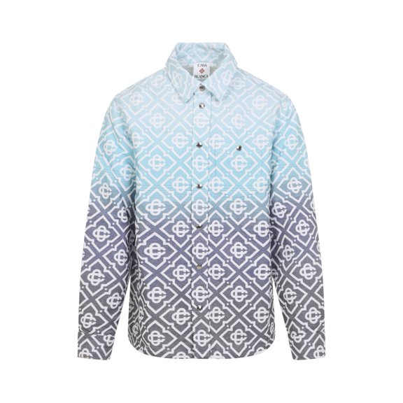 Casablanca Gradient Geometric Pattern Casual Jacket With Button-Up Front (Men's)