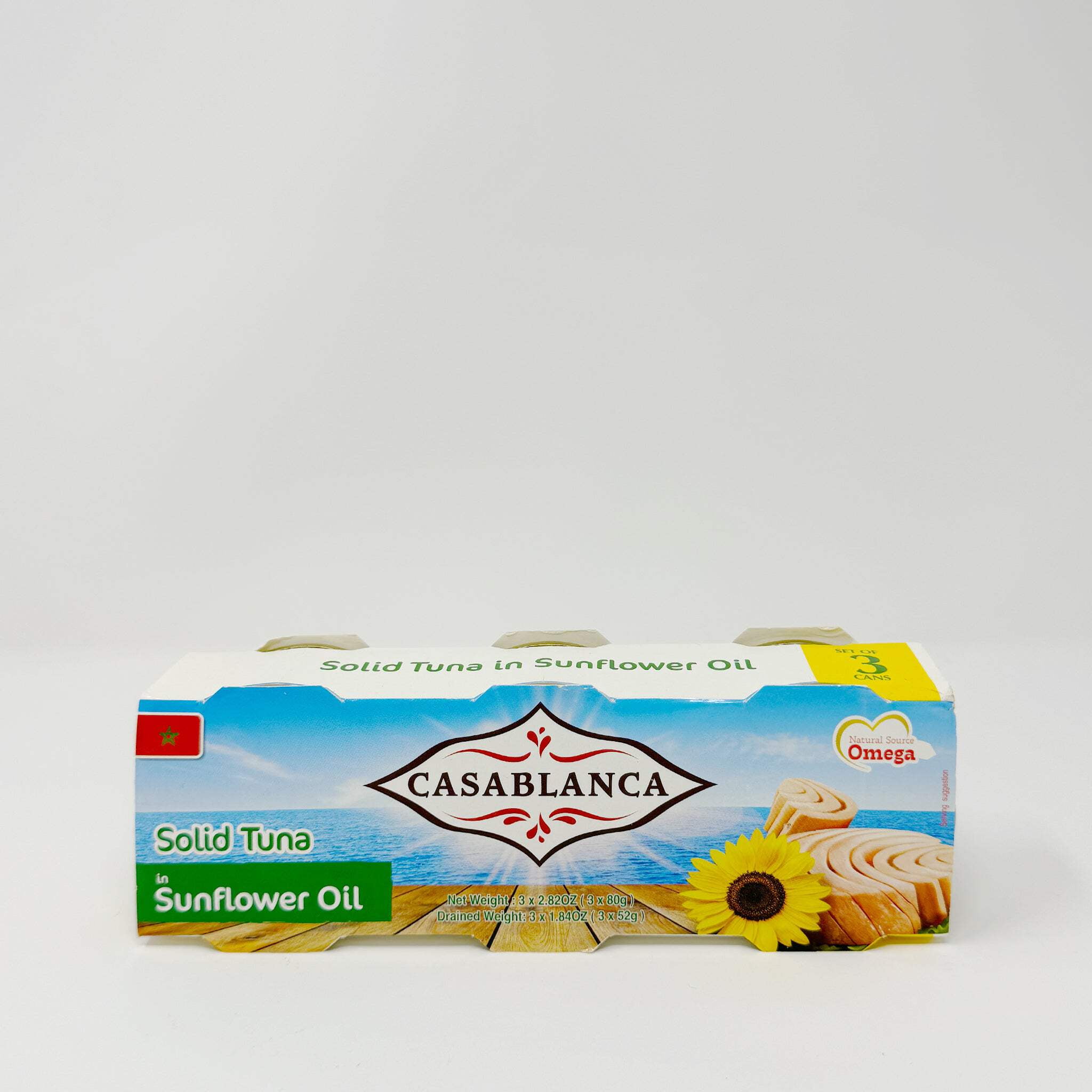 Casablanca Moroccan Solid tuna in Sunflower oil 3pack